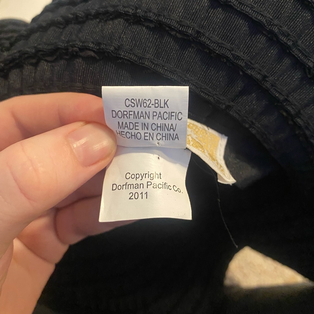 Cappelli Straworld Black Foldable Sun Hat - Picture 7 of 8